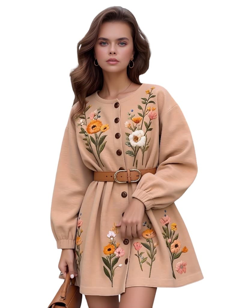 Embroidered Collar Blouse