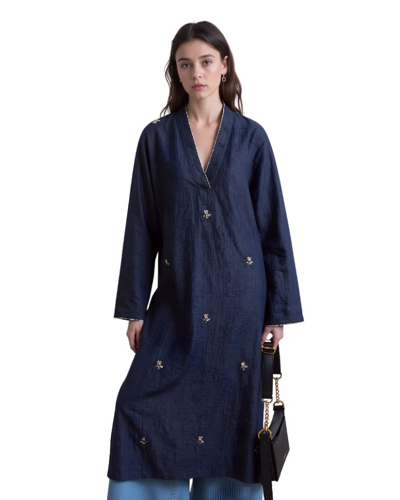 Indigo Linen Tunic